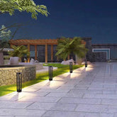 Cylindrical Hollow Black Bollard Lights - Clowas